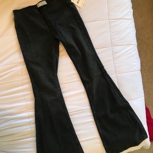 NWT Free People Penny Pull Up Flare Jeans